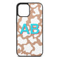 Personalised Cow Print Rose Gold Pebble Leather iPhone 12 Pro Max Case