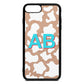Personalised Cow Print Rose Gold Pebble Leather iPhone 8 Plus Case