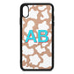 Personalised Cow Print Rose Gold Pebble Leather iPhone Xs Max Case