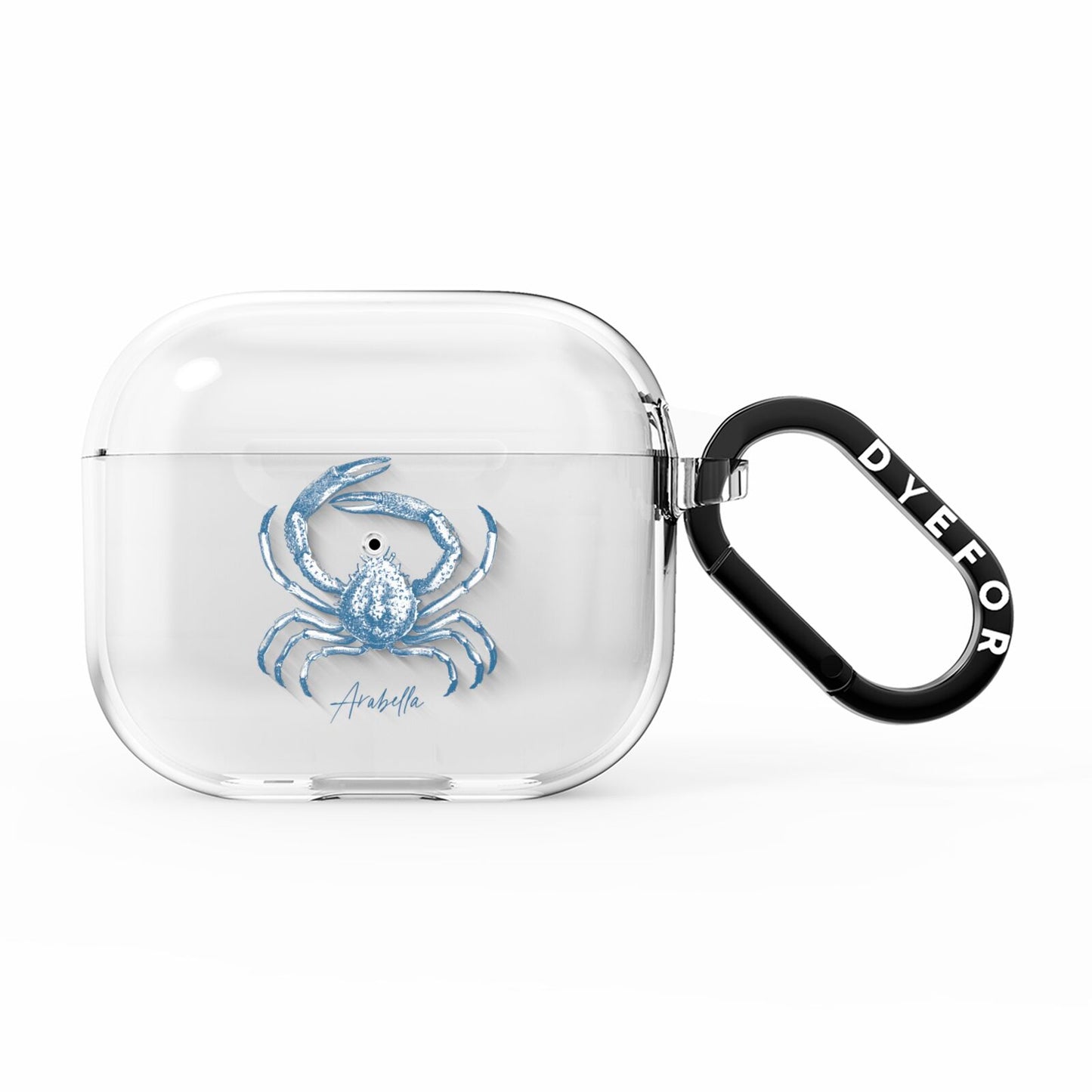 Personalised Crab AirPods Clear Case 3rd Gen