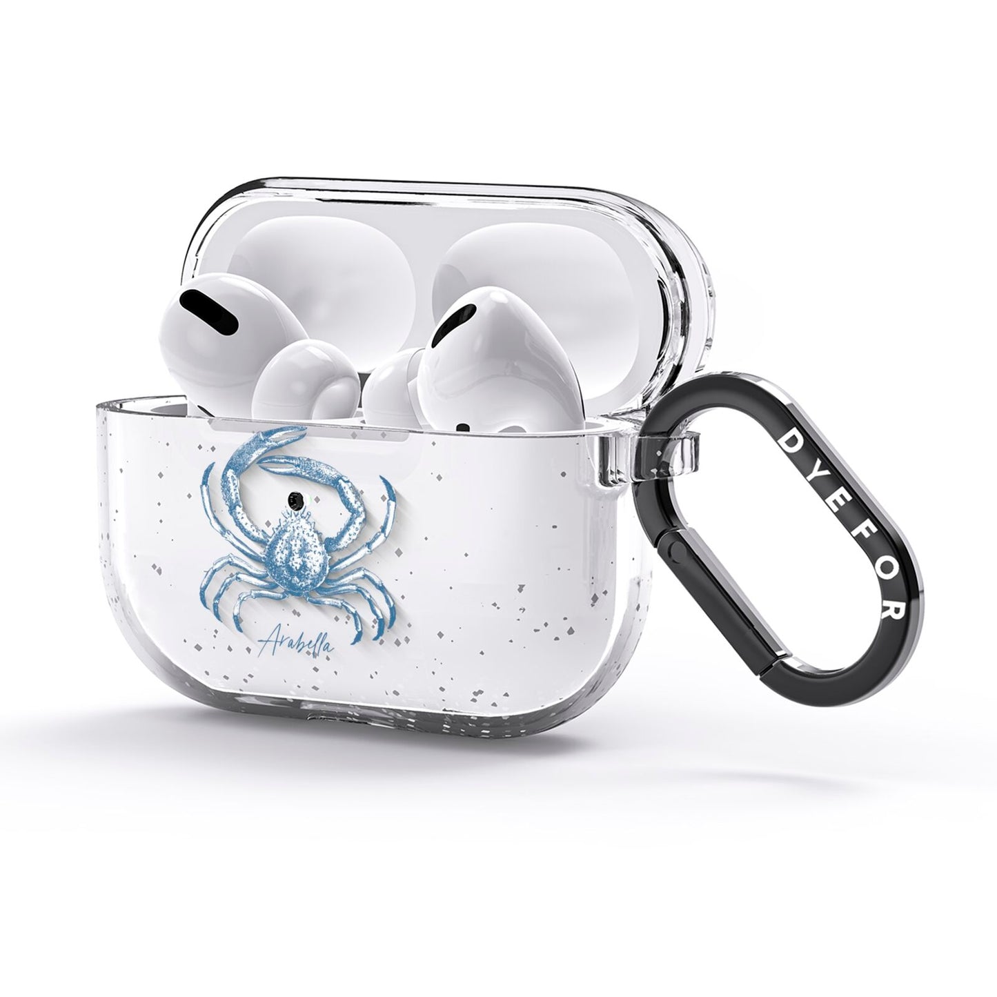 Personalised Crab AirPods Glitter Case 3rd Gen Side Image