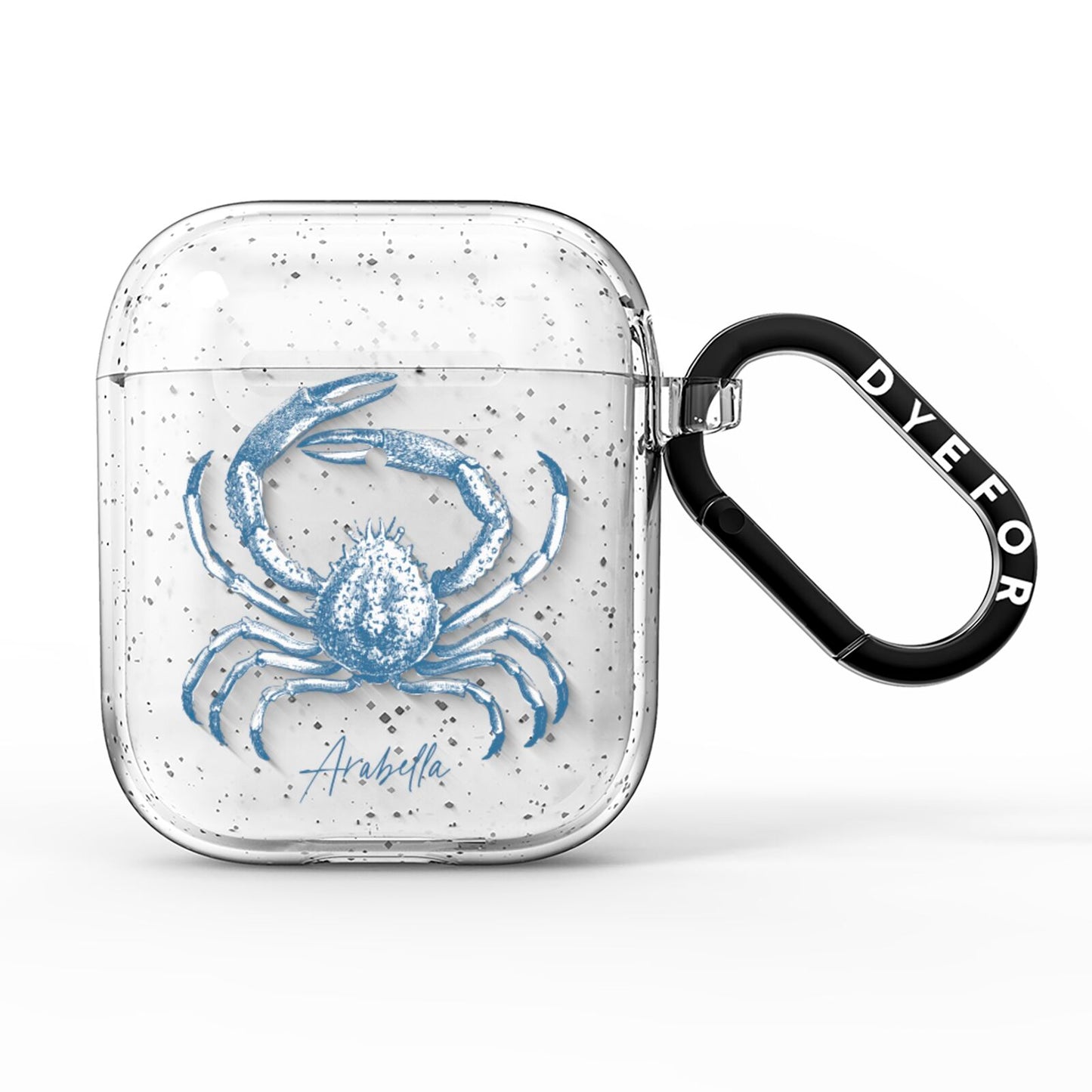 Personalised Crab AirPods Glitter Case