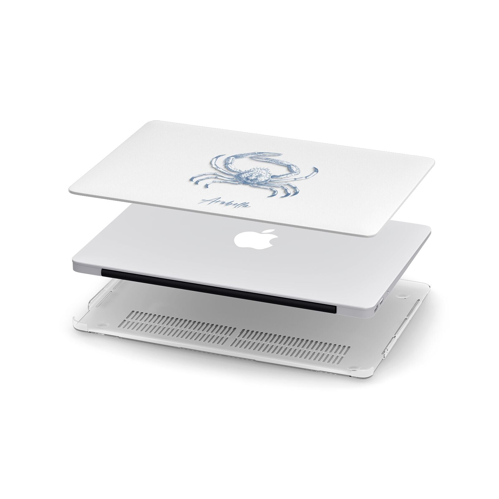 Personalised Crab Apple MacBook Case in Detail