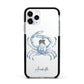 Personalised Crab Apple iPhone 11 Pro in Silver with Black Impact Case