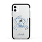 Personalised Crab Apple iPhone 11 in White with Black Impact Case