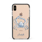 Personalised Crab Apple iPhone Xs Max Impact Case Black Edge on Gold Phone
