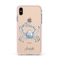Personalised Crab Apple iPhone Xs Max Impact Case Pink Edge on Gold Phone