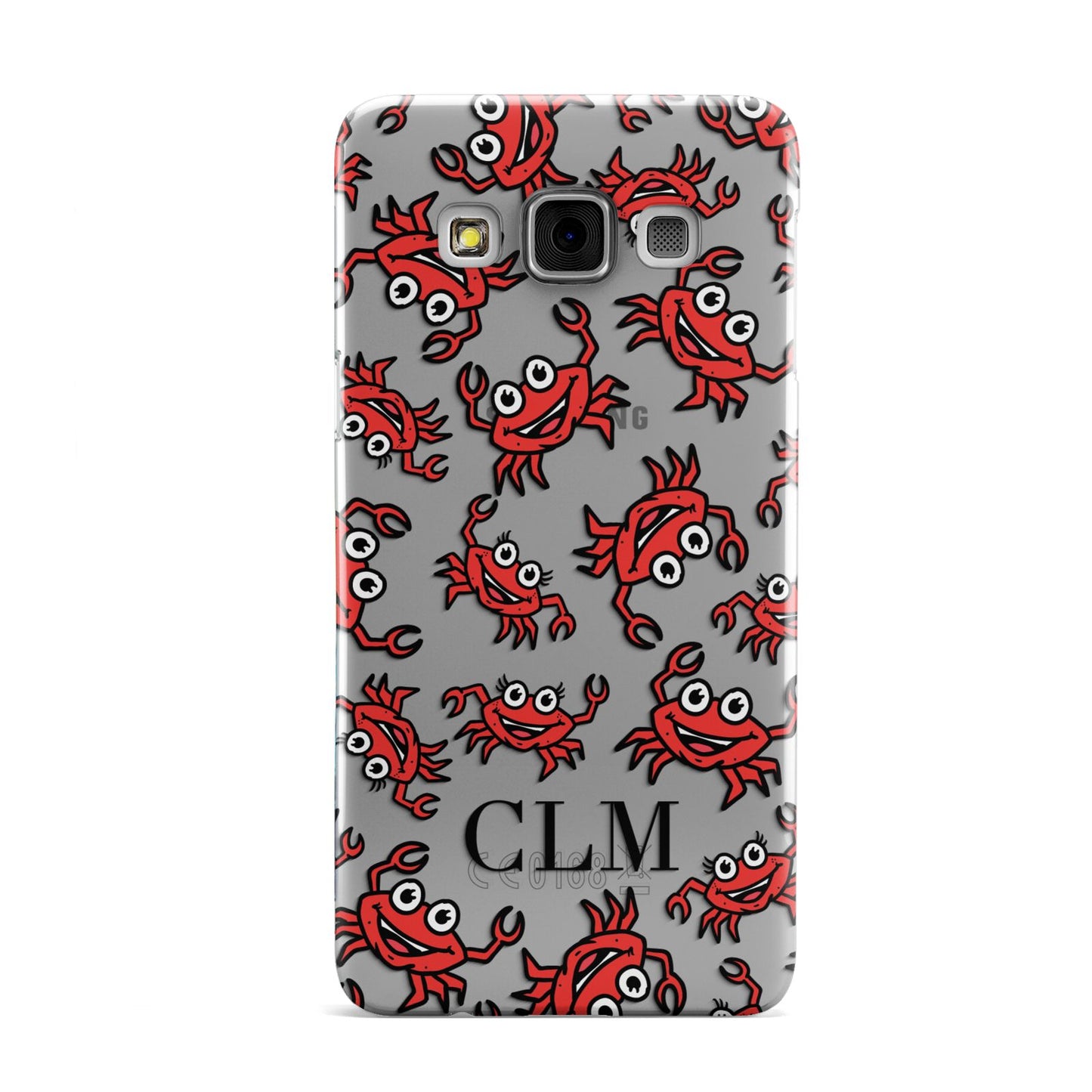 Personalised Crab Initials Clear Samsung Galaxy A3 Case
