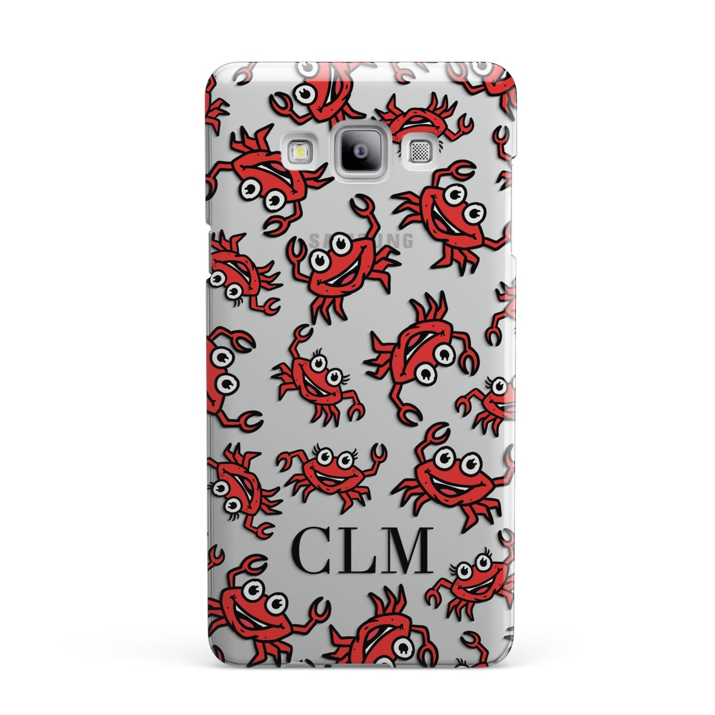 Personalised Crab Initials Clear Samsung Galaxy A7 2015 Case