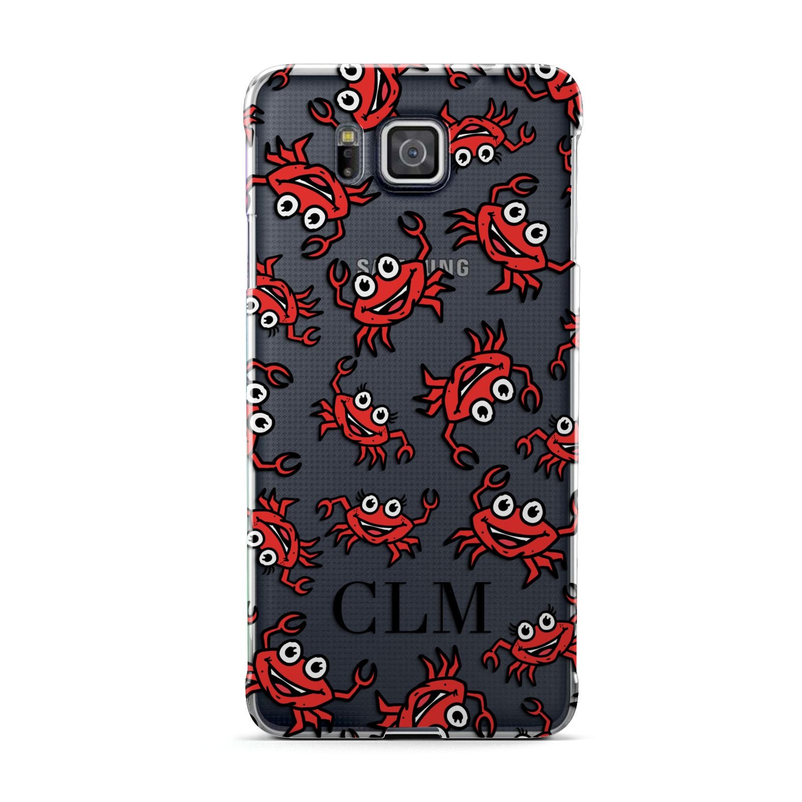Personalised Crab Initials Clear Samsung Galaxy Alpha Case