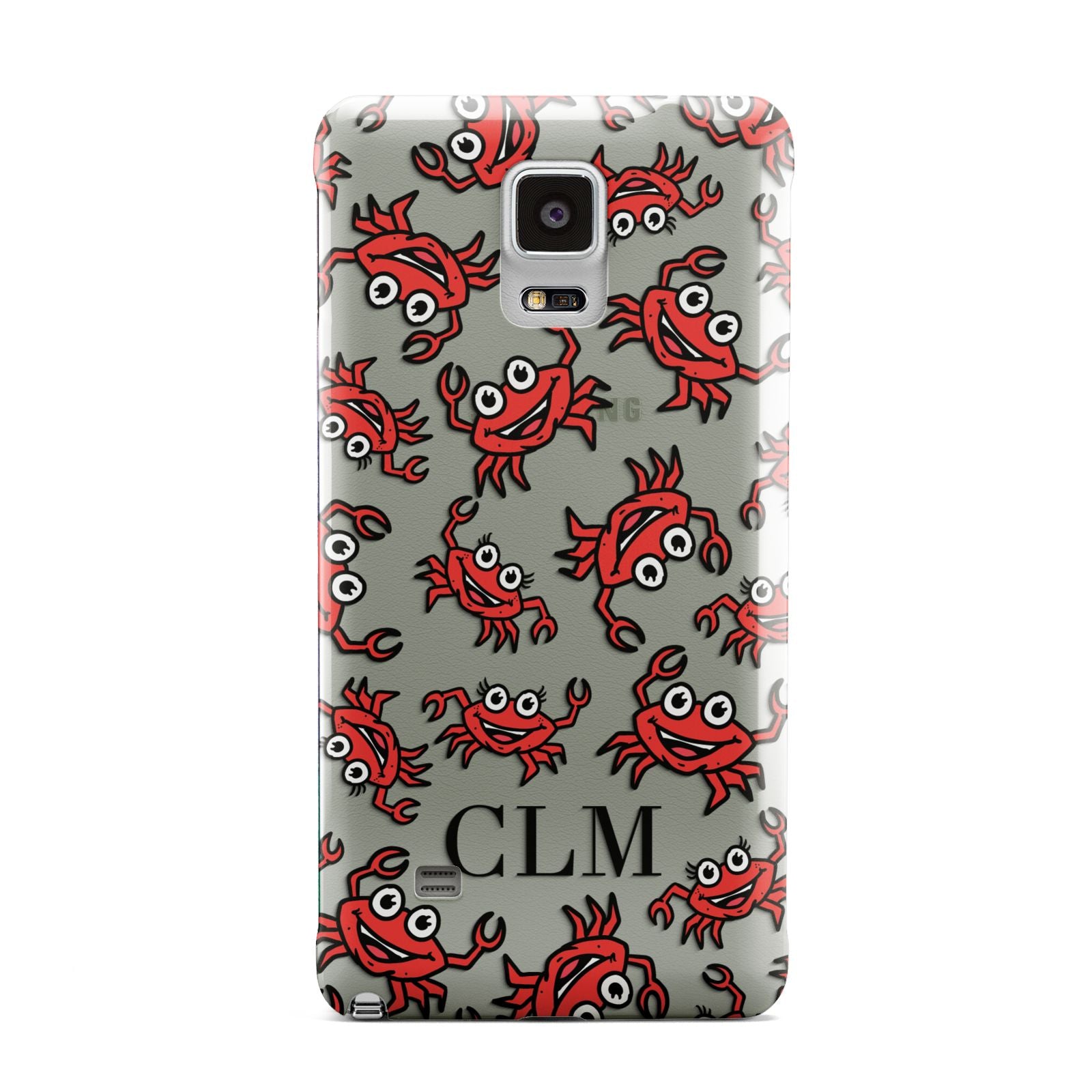 Personalised Crab Initials Clear Samsung Galaxy Note 4 Case