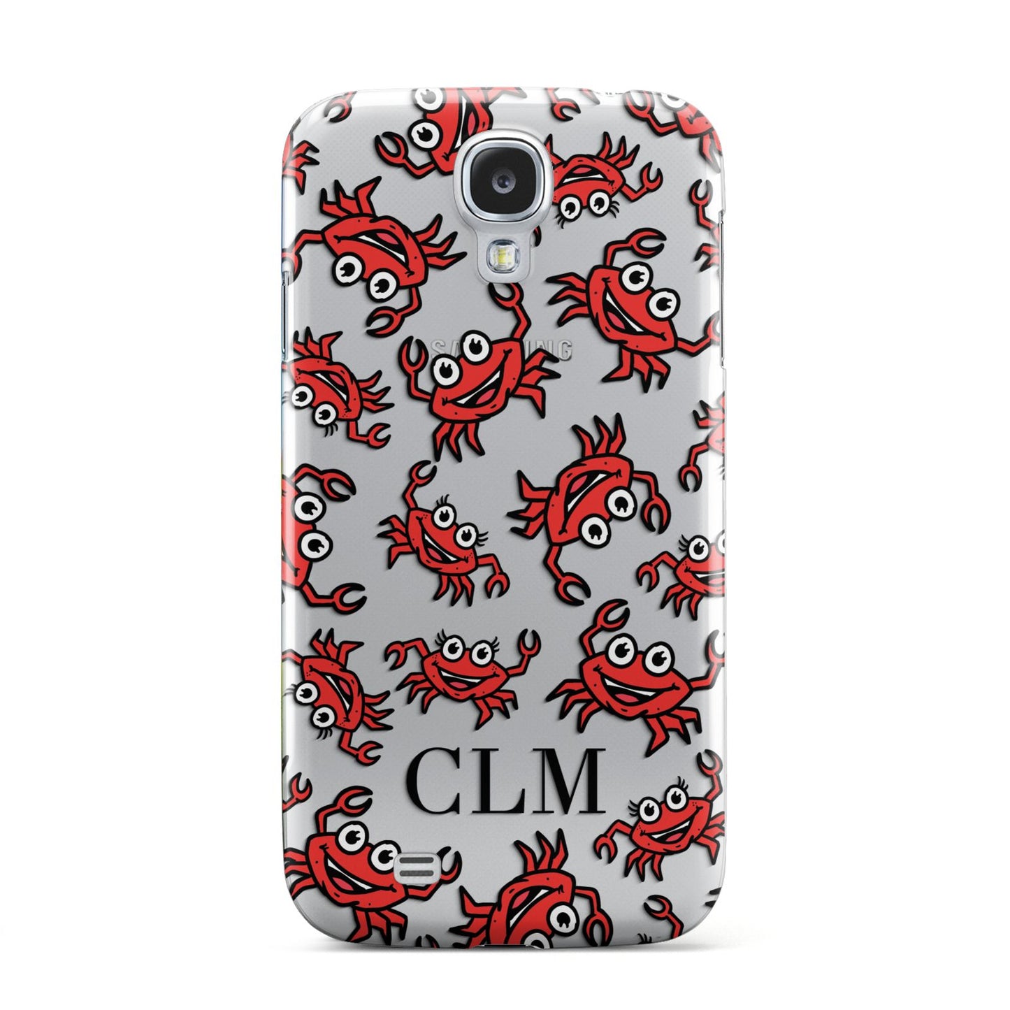 Personalised Crab Initials Clear Samsung Galaxy S4 Case