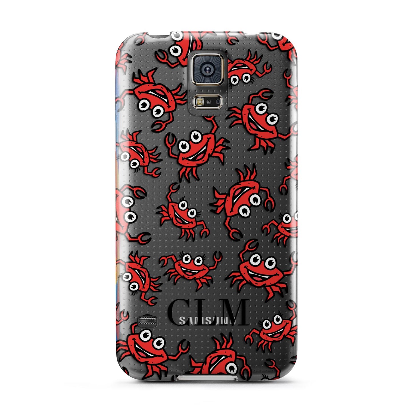 Personalised Crab Initials Clear Samsung Galaxy S5 Case