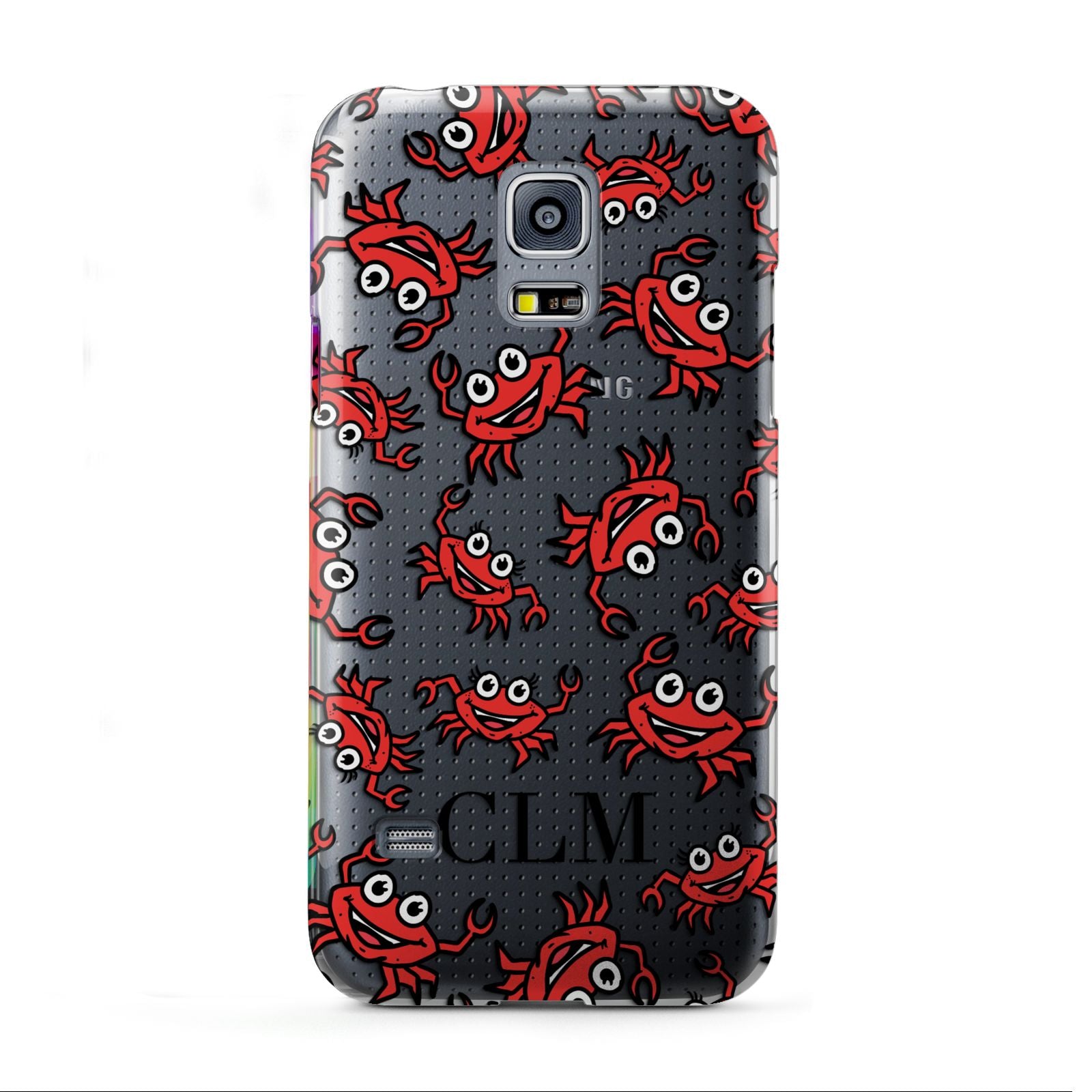 Personalised Crab Initials Clear Samsung Galaxy S5 Mini Case