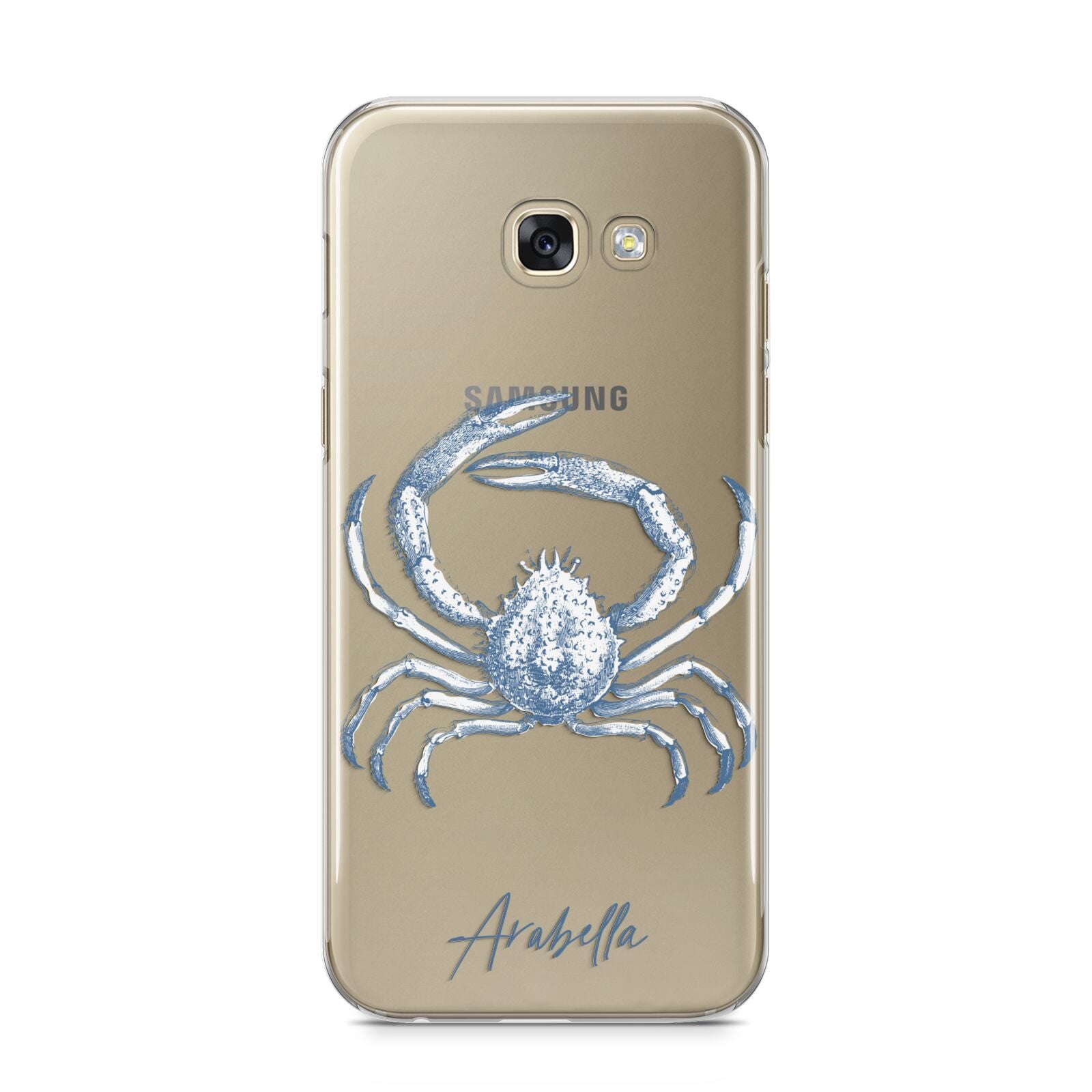 Personalised Crab Samsung Galaxy A5 2017 Case on gold phone