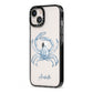 Personalised Crab iPhone 13 Black Impact Case Side Angle on Silver phone