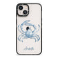 Personalised Crab iPhone 13 Black Impact Case on Silver phone