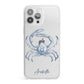 Personalised Crab iPhone 13 Pro Max Clear Bumper Case