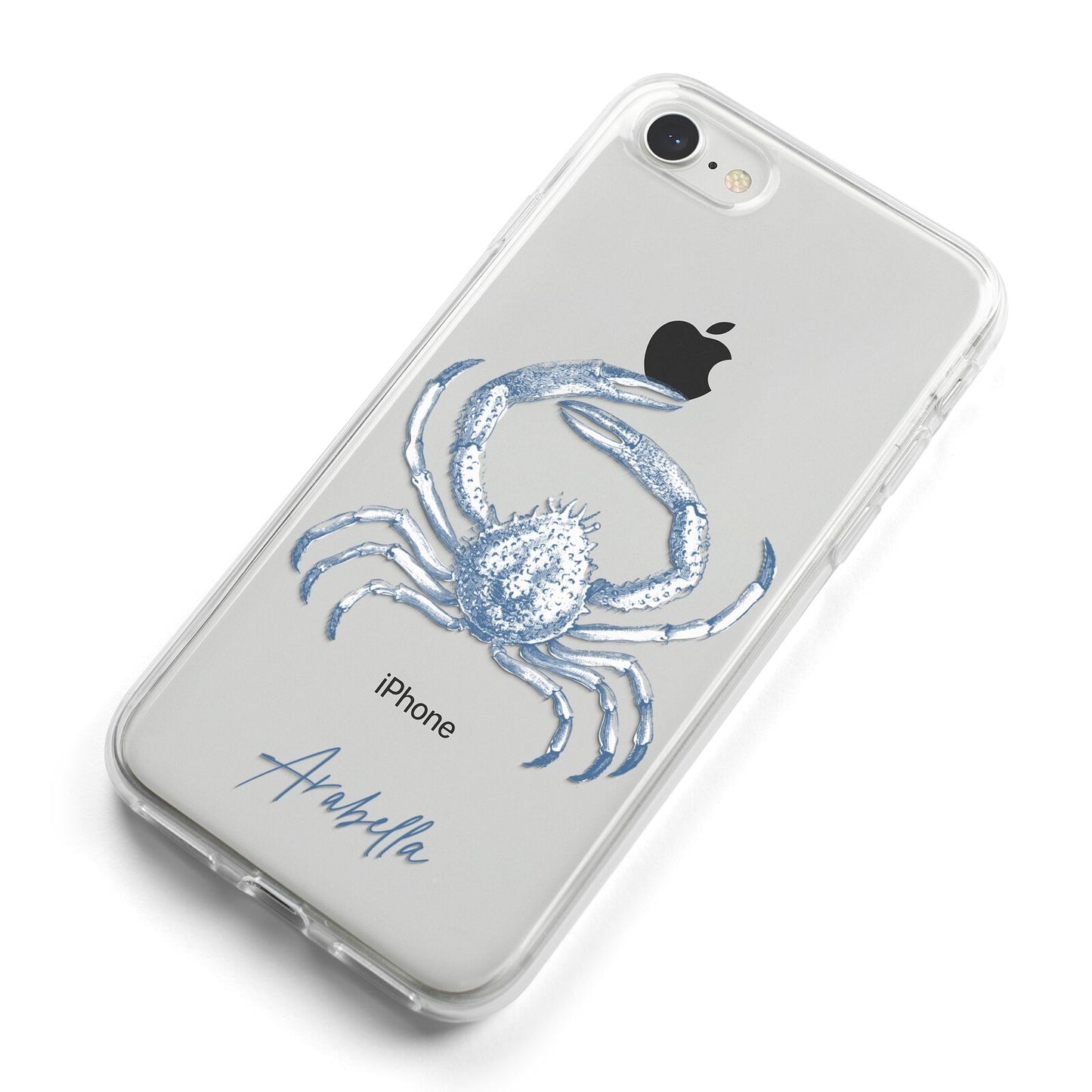 Personalised Crab iPhone 8 Bumper Case on Silver iPhone Alternative Image