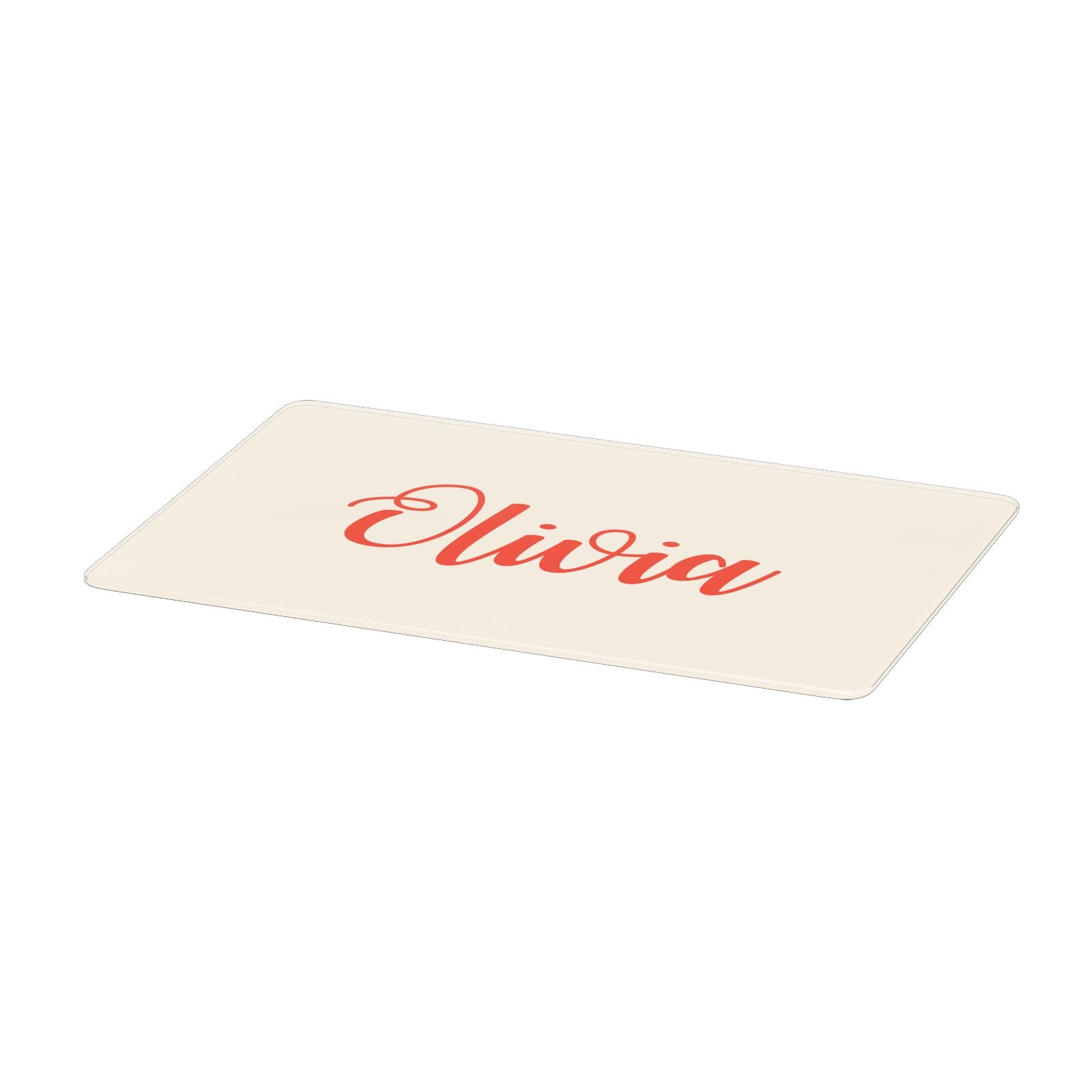 Personalised Cream Red Name Apple MacBook Case Only