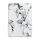 Personalised Crown Marble Initialed Grey Apple iPad Rose Gold Case