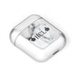 Personalised Crowns Marble Initials AirPods Case Laid Flat