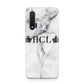 Personalised Crowns Marble Initials Huawei Nova 6 Phone Case