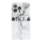 Personalised Crowns Marble Initials iPhone 13 Pro Full Wrap 3D Snap Case