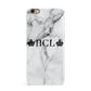 Personalised Crowns Marble Initials iPhone 6 Plus 3D Snap Case on Gold Phone