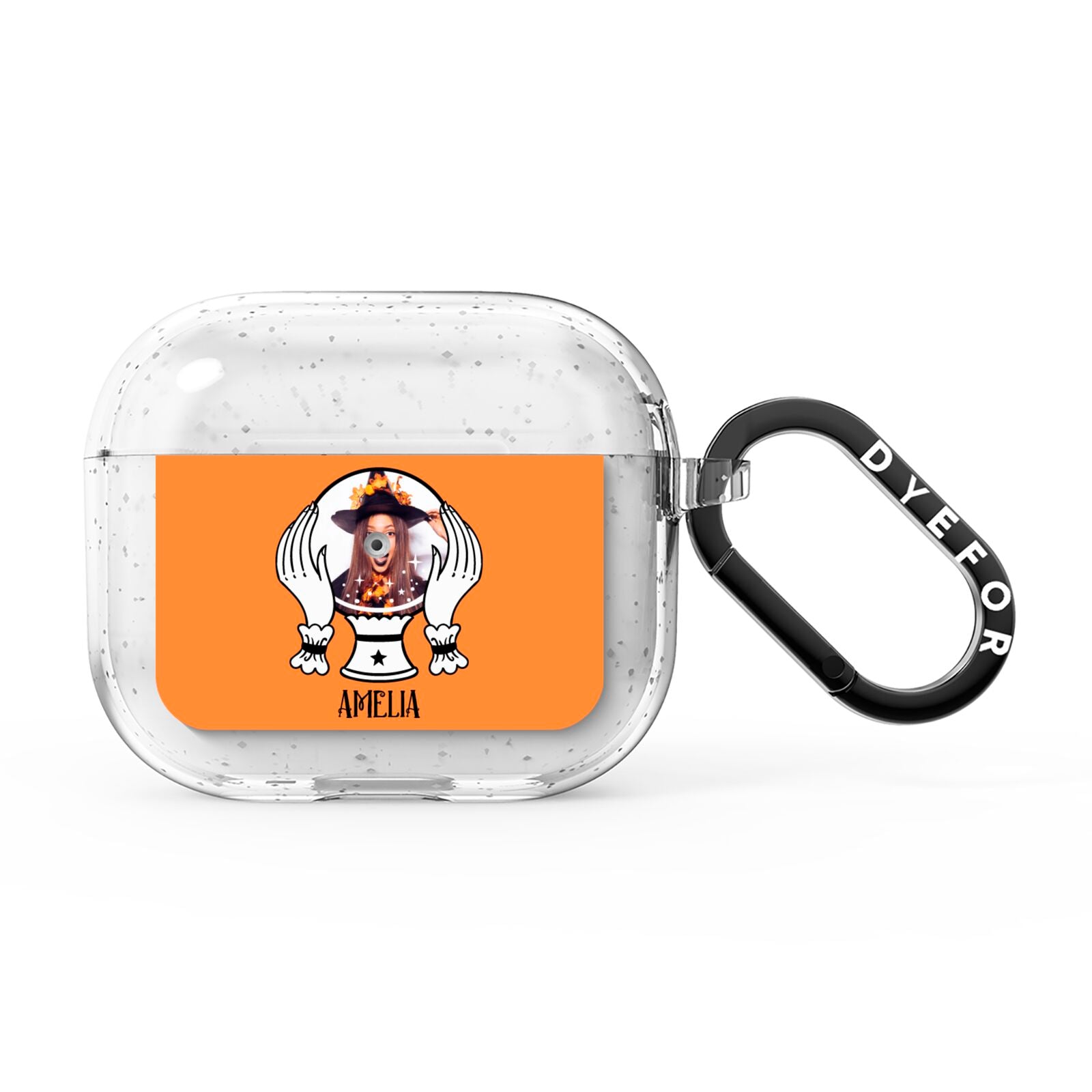 Personalised Crystal Ball with Photo AirPods Glitter Case 3rd Gen