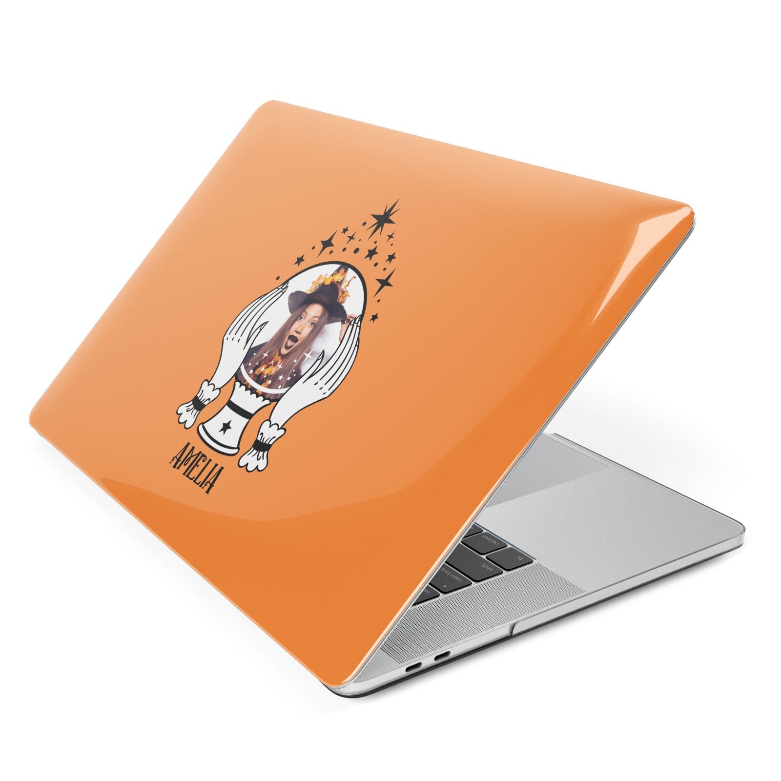 Personalised Crystal Ball with Photo Apple MacBook Case Side View