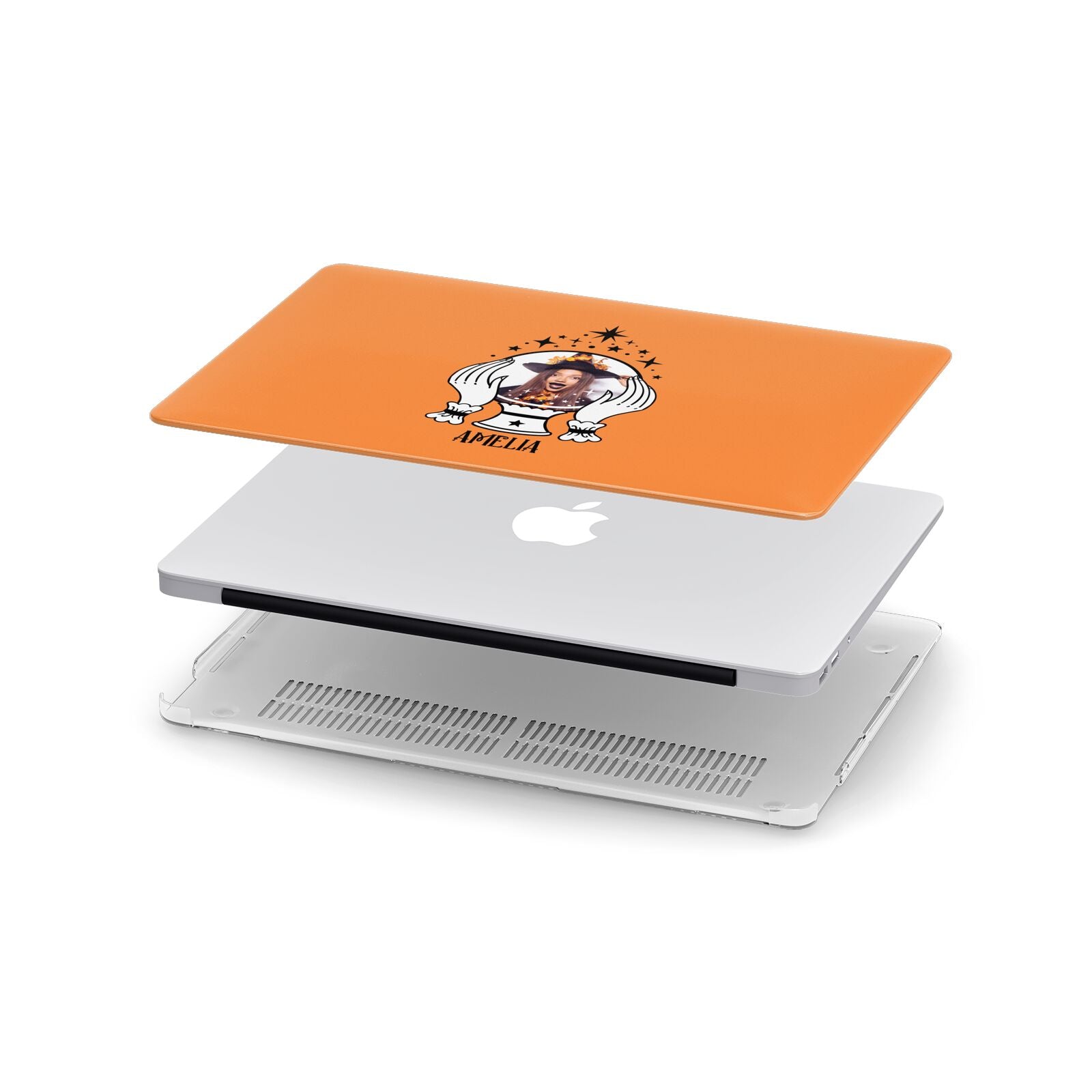 Personalised Crystal Ball with Photo Apple MacBook Case in Detail
