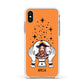 Personalised Crystal Ball with Photo Apple iPhone Xs Impact Case White Edge on Gold Phone
