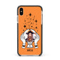 Personalised Crystal Ball with Photo Apple iPhone Xs Max Impact Case Black Edge on Gold Phone