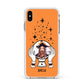 Personalised Crystal Ball with Photo Apple iPhone Xs Max Impact Case White Edge on Gold Phone