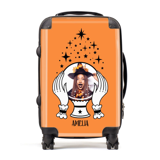 Personalised Crystal Ball with Photo Suitcase