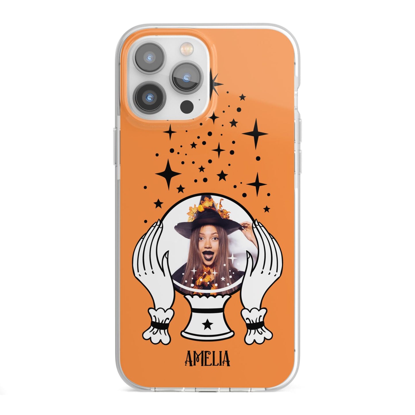 Personalised Crystal Ball with Photo iPhone 13 Pro Max TPU Impact Case with White Edges