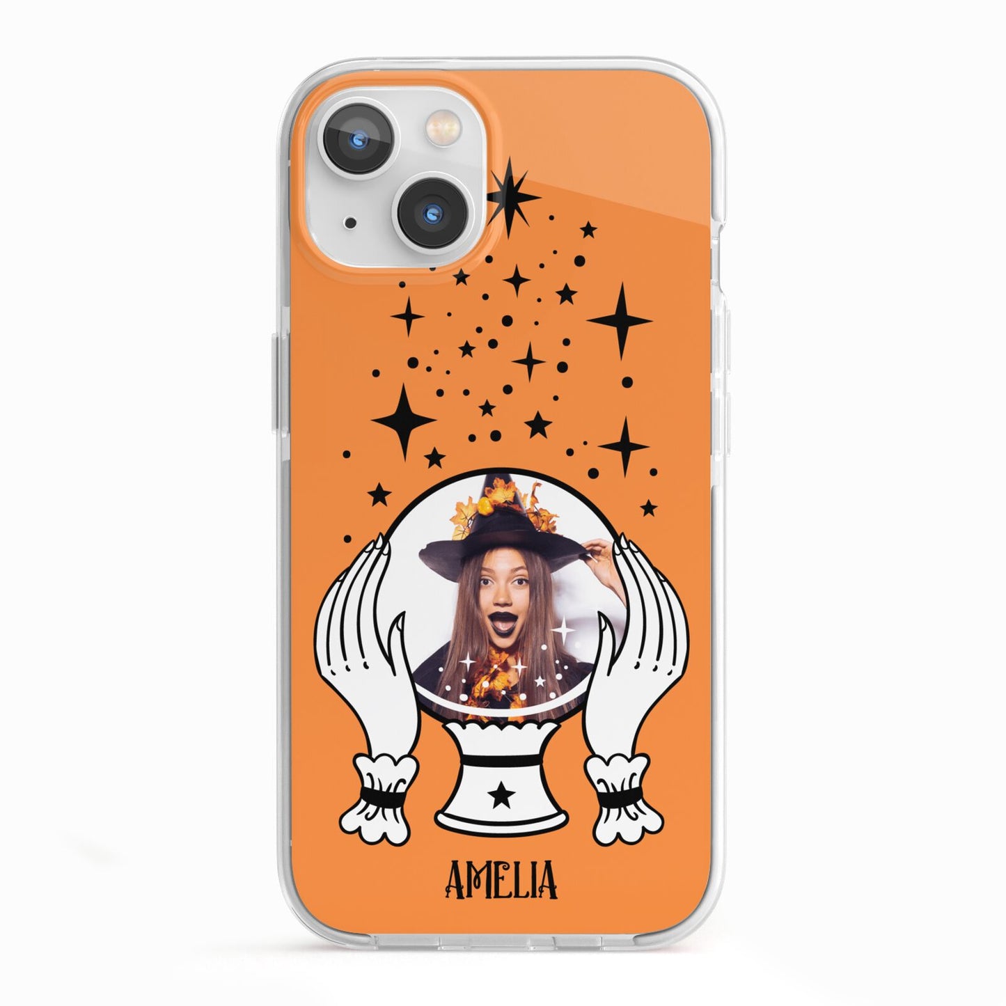 Personalised Crystal Ball with Photo iPhone 13 TPU Impact Case with White Edges
