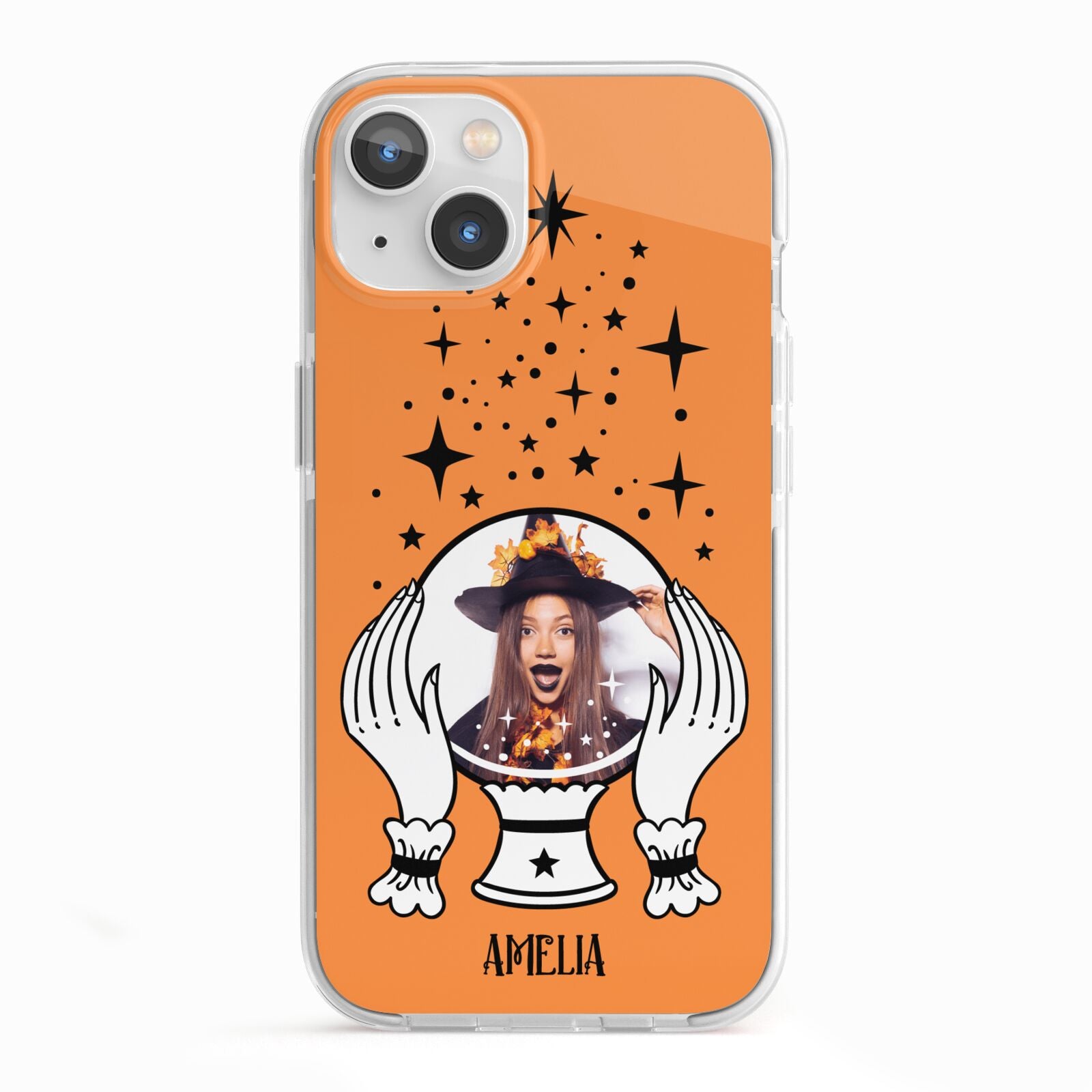 Personalised Crystal Ball with Photo iPhone 13 TPU Impact Case with White Edges