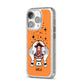 Personalised Crystal Ball with Photo iPhone 14 Pro Glitter Tough Case Silver Angled Image