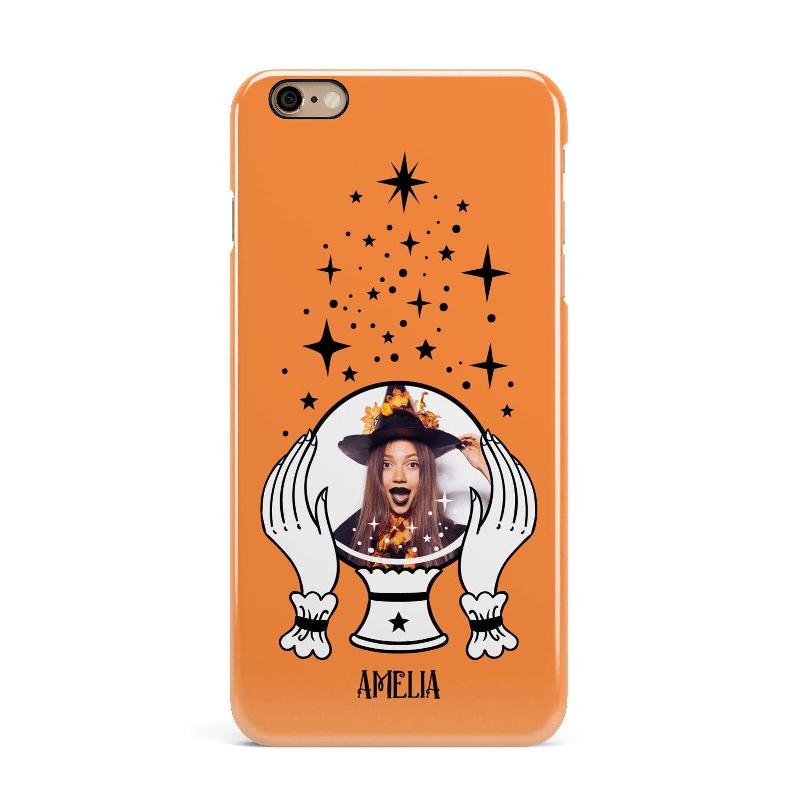 Personalised Crystal Ball with Photo iPhone 6 Plus 3D Snap Case on Gold Phone
