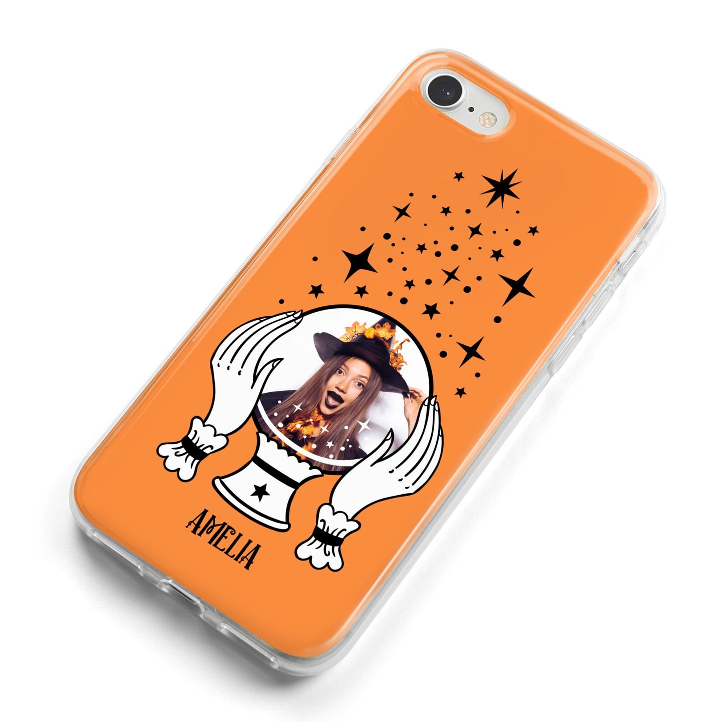 Personalised Crystal Ball with Photo iPhone 8 Bumper Case on Silver iPhone Alternative Image
