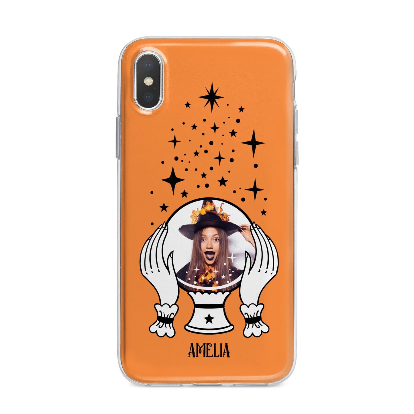 Personalised Crystal Ball with Photo iPhone X Bumper Case on Silver iPhone Alternative Image 1