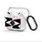 Personalised Custom Marble Initials AirPods Clear Case 3rd Gen Side Image