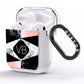 Personalised Custom Marble Initials AirPods Clear Case Side Image