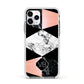 Personalised Custom Marble Initials Apple iPhone 11 Pro in Silver with White Impact Case