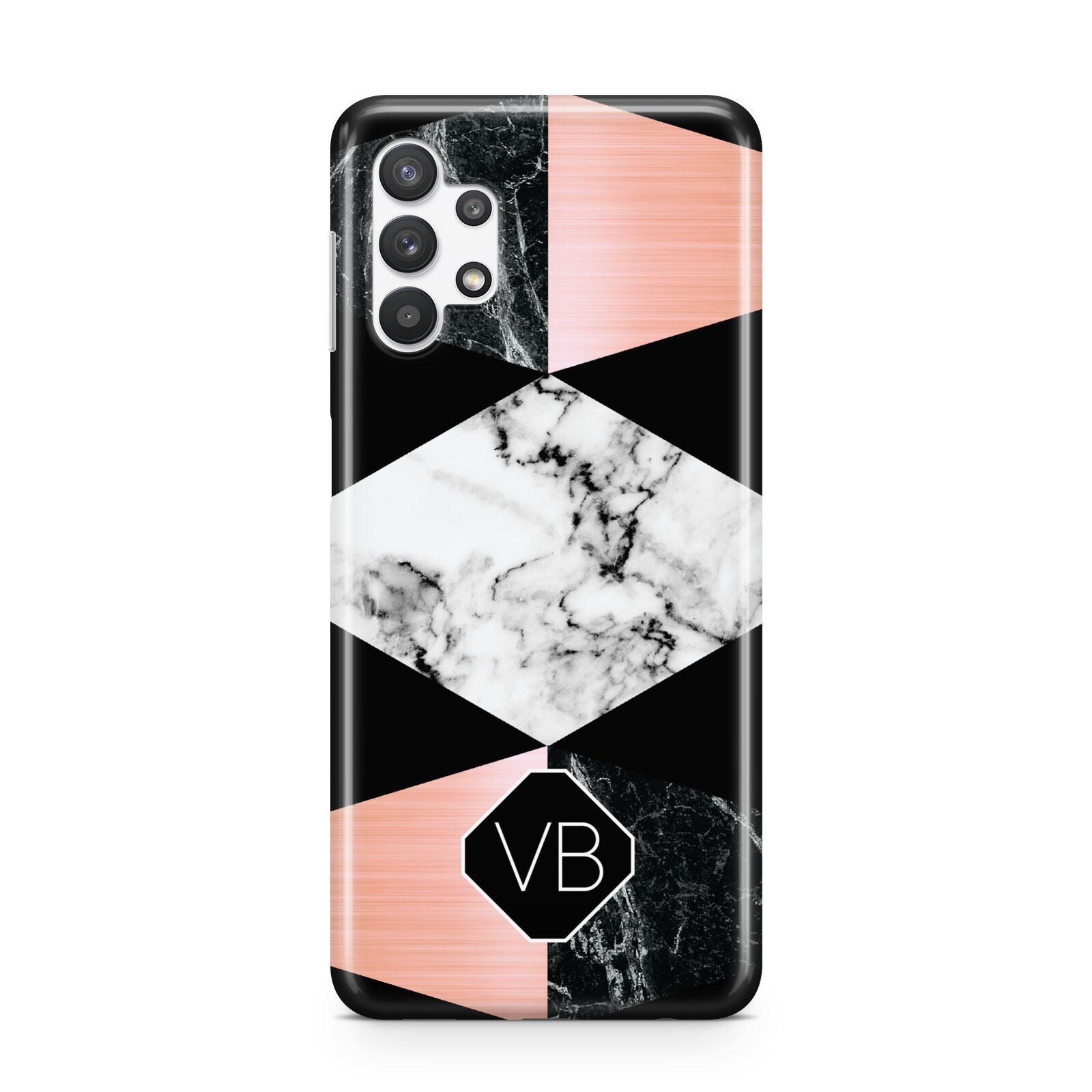 Personalised Custom Marble Initials Samsung A32 5G Case