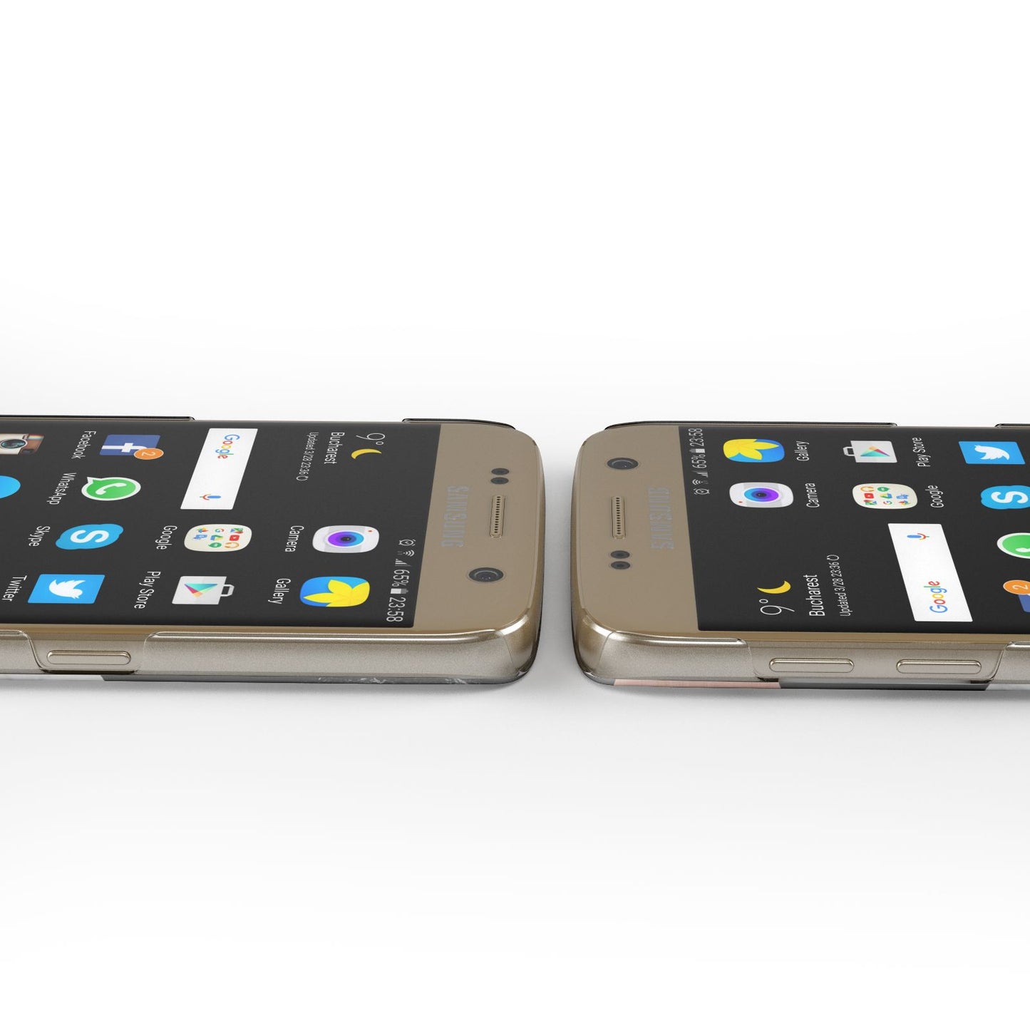 Personalised Custom Marble Initials Samsung Galaxy Case Ports Cutout