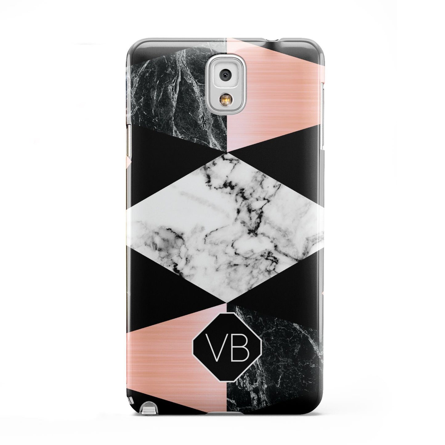 Personalised Custom Marble Initials Samsung Galaxy Note 3 Case