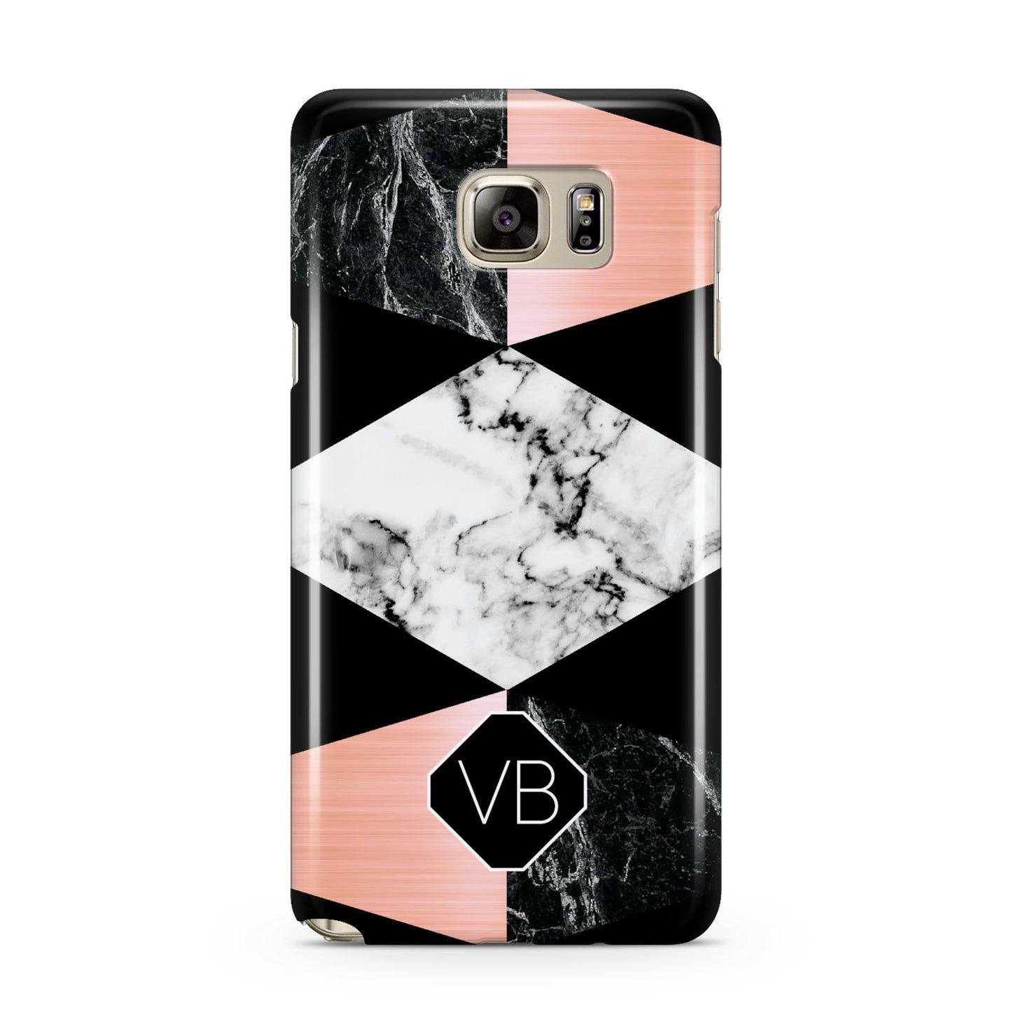 Personalised Custom Marble Initials Samsung Galaxy Note 5 Case